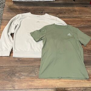 { adidas } boys crew neck and t shirt bundle